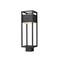 Z-Lite Barwick 1 Light Outdoor Post Mount Fixture, Black & Etched 585PHMS-BK-LED - alternate 1